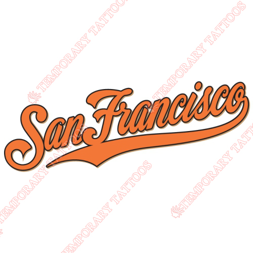 San Francisco Giants Customize Temporary Tattoos Stickers NO.1898